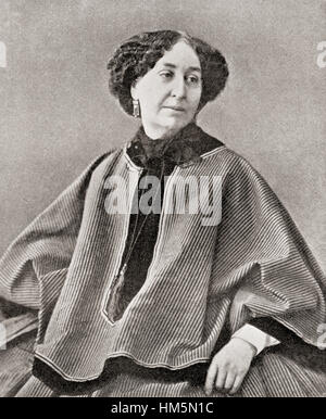 Amantine Lucile Aurore Dupin, 1804 – 1876, aka unter ihrem Pseudonym George Sand.  Französische Schriftstellerin und Dichterin. Stockfoto