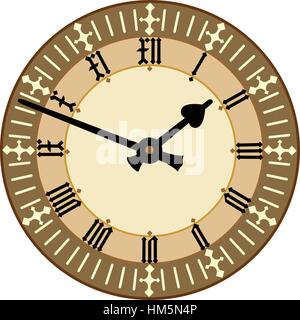 elegante römische Ziffer Uhr Vektor Eps 10 Stock Vektor
