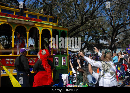 Karneval in New Orleans, Louisiana. Stockfoto
