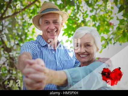 Ältere Paare, die Spaß Stockfoto
