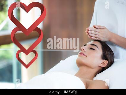 Frau, Spa-Behandlung Stockfoto