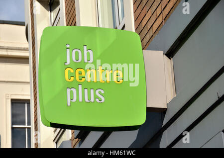 Job Centre Plus Zeichen, London, UK Stockfoto