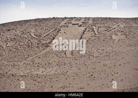 El Gigante de Atacama Geoglyph auf Cerro Unita, Atacama-Wüste, Norte Grande, Chile Stockfoto