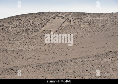 El Gigante de Atacama Geoglyph auf Cerro Unita, Atacama-Wüste, Norte Grande, Chile Stockfoto