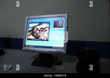 Die syrischen Flüchtlinge in der Türkei. -17/08/2011 - Türkei - dieser Flüchtling ist in der Antakya Krankenhaus verletzt wenn He Crosed der Grenze.   -Chris Huby / Le Pictorium Stockfoto