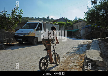 Die syrischen Flüchtlinge in der Türkei. -17/08/2011 - Türkei / Guvecci - Guvecci Dorf - Chris Huby / Le Pictorium Stockfoto