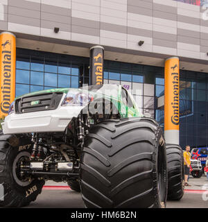 Ford-Monster-Truck bei SEMA angepasst. Stockfoto