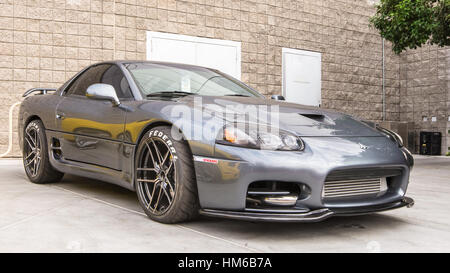 Maßgeschneiderte Mitsubishi GTO (3000GT) Auto bei SEMA. Stockfoto