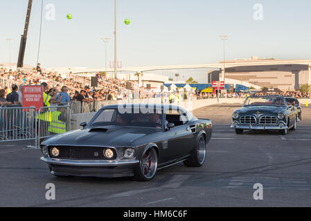 1969 Ford Mustang Auto bei SEMA angepasst. Stockfoto