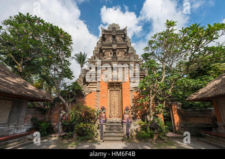 Eingang zum Ubud Palast, Bali, Indonesien Stockfoto