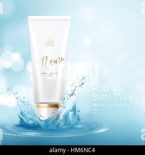 Design-Kosmetik-Produkt-Werbung. Vektor-illustration Stock Vektor