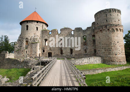 Cēsis Burg, Lettland Stockfoto