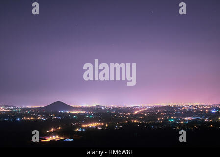 Managua Stadt Linie Licht in der Nacht in Nicaragua Stockfoto