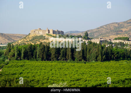 Die osmanische Festung Ayasuluk, in der Nähe von Selcuk, Türkei. Stockfoto