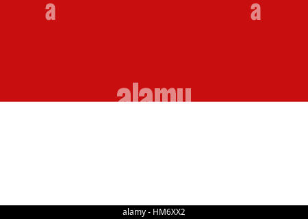 3D-Illustration Flaggensymbol Indonesien. , 3D ursprünglichen und einfachen Indonesien-Flagge Stockfoto