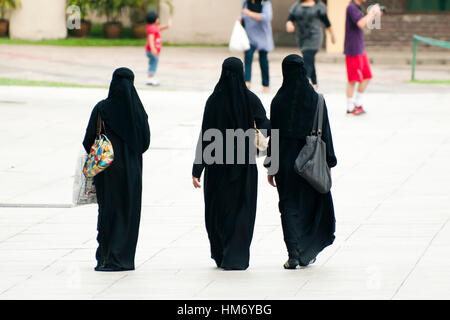 Frauen in Burka - Kuala Lumpur - Malaysia Stockfoto