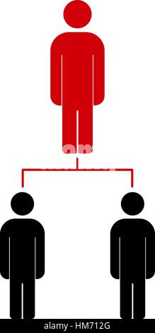 Personen-Symbol Vektor Illustration eps10. Organisation Chart Infografik. Hierarchie-Pyramide-Konzept. Stock Vektor