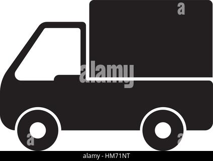Lieferung LKW-Symbol auf weißem Hintergrund. Vektor-Illustration. Stock Vektor