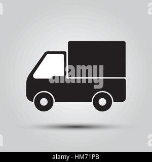 Lieferung LKW-Symbol auf weißem Hintergrund. Vektor-Illustration. Stock Vektor