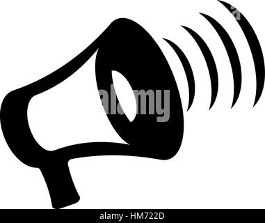 Megaphon Symbol Vektor, Megaphon solide Illustration, Piktogramm, isoliert auf weiss Stock Vektor