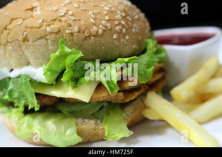 Zinger Burger Stockfoto