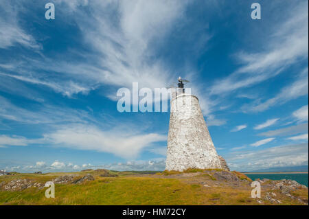 Aussichtspunkt auf Llanddwyn Island Stockfoto
