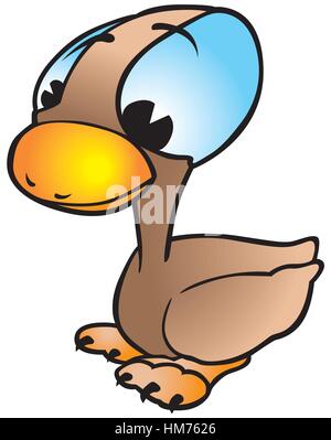 Braune Ente Stock Vektor