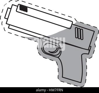 Abbildung Pistole Polizei Symbolbild, Vektor-illustration Stock Vektor