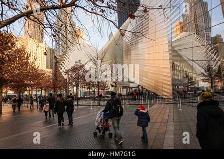 National September 11 Memorialmuseum zur Erinnerung an die Anschläge auf das World Trade Center in New York Stockfoto