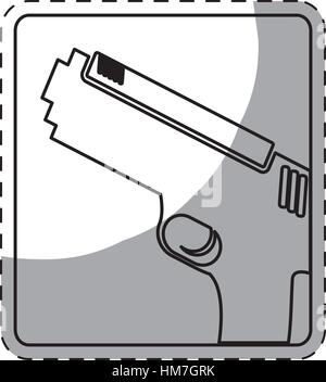 Abbildung Pistole Polizei Symbolbild, Vektor-illustration Stock Vektor
