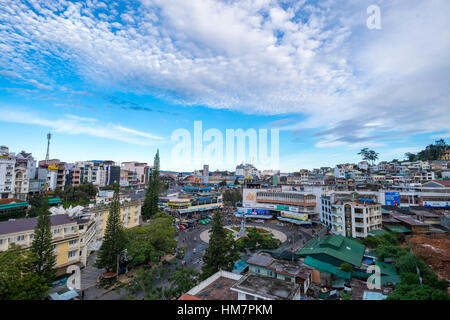 Dalat-Center-Markt in den frühen Morgenstunden Stockfoto