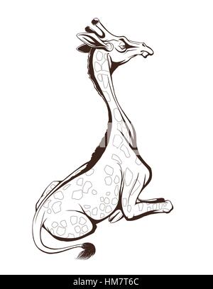 Illustration der Cartoon-giraffe Stock Vektor