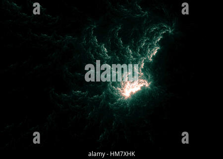 Phönix - Feuer-Vogel-Design. Zusammenfassung Hintergrund. Auf schwarzem Hintergrund isoliert. Stockfoto