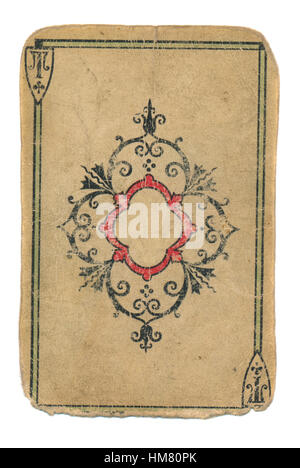 Antike verwendet Grunge Spielkarte Ass Hintergrund Stockfoto