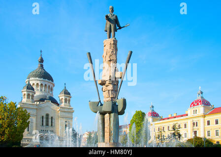 Cluj-Napoca zentrale quadratische Architektur. Rumänien Stockfoto