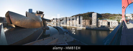 Baskenland, Spanien: Guggenheim Museum Bilbao, das Museum für moderne und zeitgenössische Kunst, entworfen von dem Architekten Frank Gehry Stockfoto