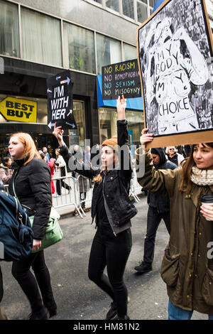 New York City, NY, USA - 21. Januar 2017: Frauen März 2017 Stockfoto