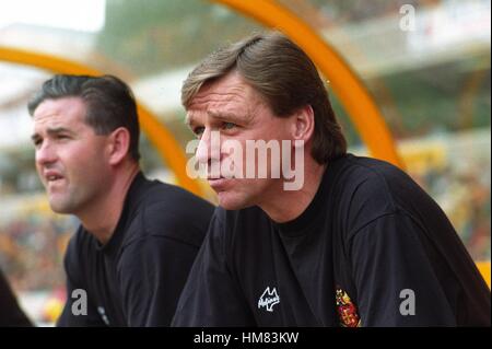 Wolverhampton Wanderers FC Football Manager Graham Turner und Chris Evans 1993 Stockfoto