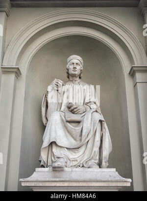 Florenz, Italien, mehr als 100 Jahren Dante Alighieri statue Stockfoto