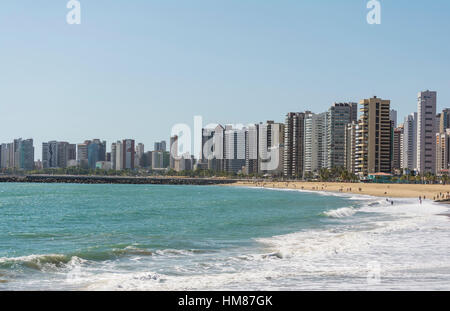 Strand von Praia de Iracema, Fortaleza, Ceará, Brasilien Stockfoto