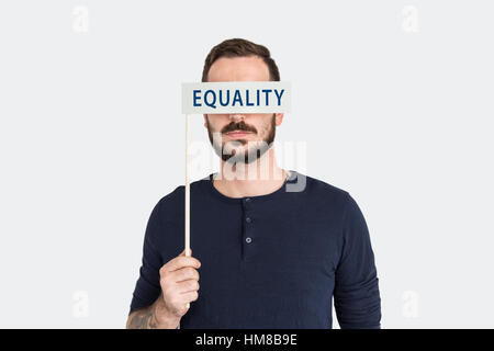 Der Geschlechter Emotion Fairness zivilen Gelegenheit Konzept Stockfoto