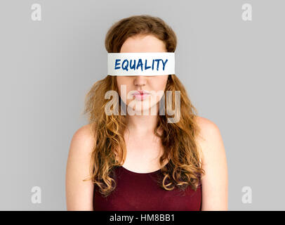 Der Geschlechter Emotion Fairness zivilen Gelegenheit Konzept Stockfoto