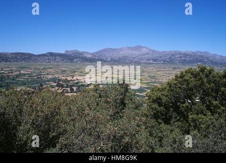 Agrarlandschaft, Bezirk Lassithi, Kreta, Griechenland. Stockfoto