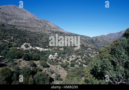 Landschaft, Bezirk Lassithi, Kreta, Griechenland. Stockfoto