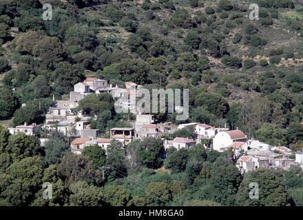 Das Dorf von Exo Potami, Bezirk Lassithi, Kreta, Griechenland. Stockfoto