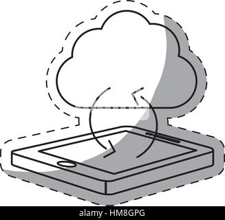 Smartphone-Optimierung und tuning Daten center Symbol, Vektor-illustration Stock Vektor