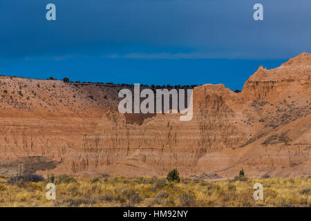 Stark erodierten Panaca Bildung, Schaffung von schönen Türmen und Klippen in Cathedral Gorge State Park, Nevada, USA Stockfoto