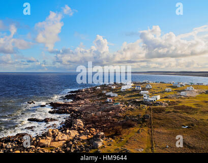 Erhöhten Blick auf die Cabo Polonio, Rocha Abteilung, Uruguay, Südamerika Stockfoto