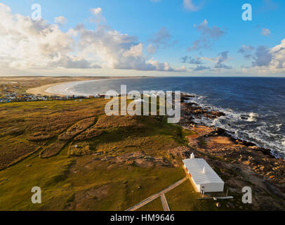 Erhöhten Blick auf die Cabo Polonio, Rocha Abteilung, Uruguay, Südamerika Stockfoto