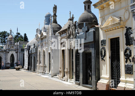 Familie Mausoleen in der Cementerio De La Recoleta, Buenos Aires, Argentinien, Südamerika Stockfoto